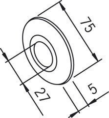 Peitelaippa Oras 102003 27x75 mm kromi