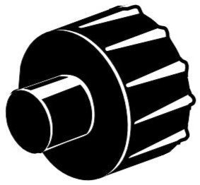 Päätykutiste 125 mm yksiputkinen Rauheat