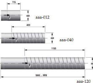 Teleskooppikanava Veloflex 125 x 400-600 mm
